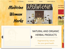 Tablet Screenshot of medicinewomanherbs.com